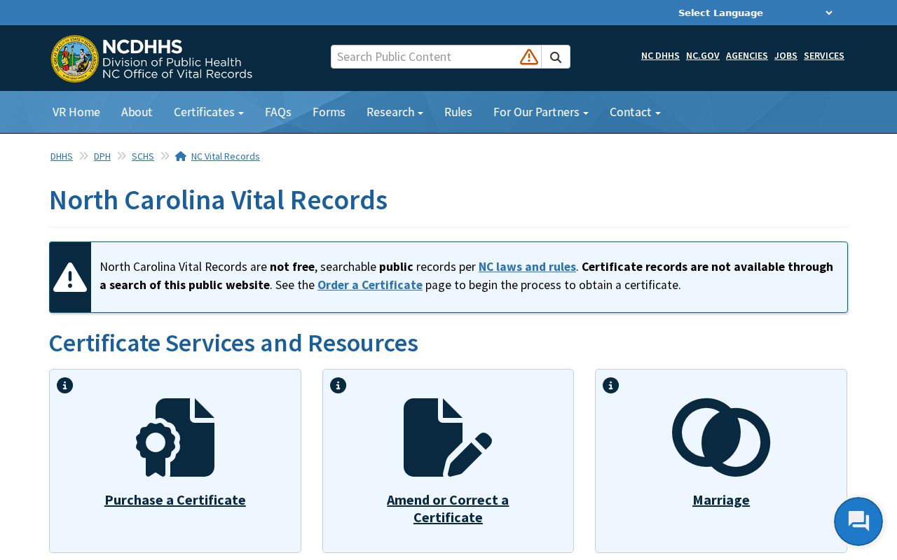 Durham residents directory North Carolina Vital Records certificate access route