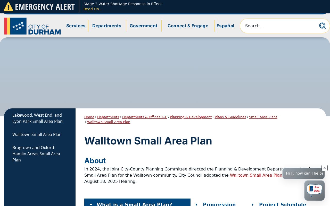 Durham neighbors Walltown small area plan