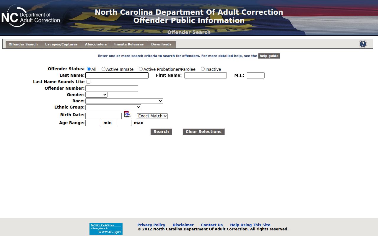Durham resident lookup reference to North Carolina state custody search