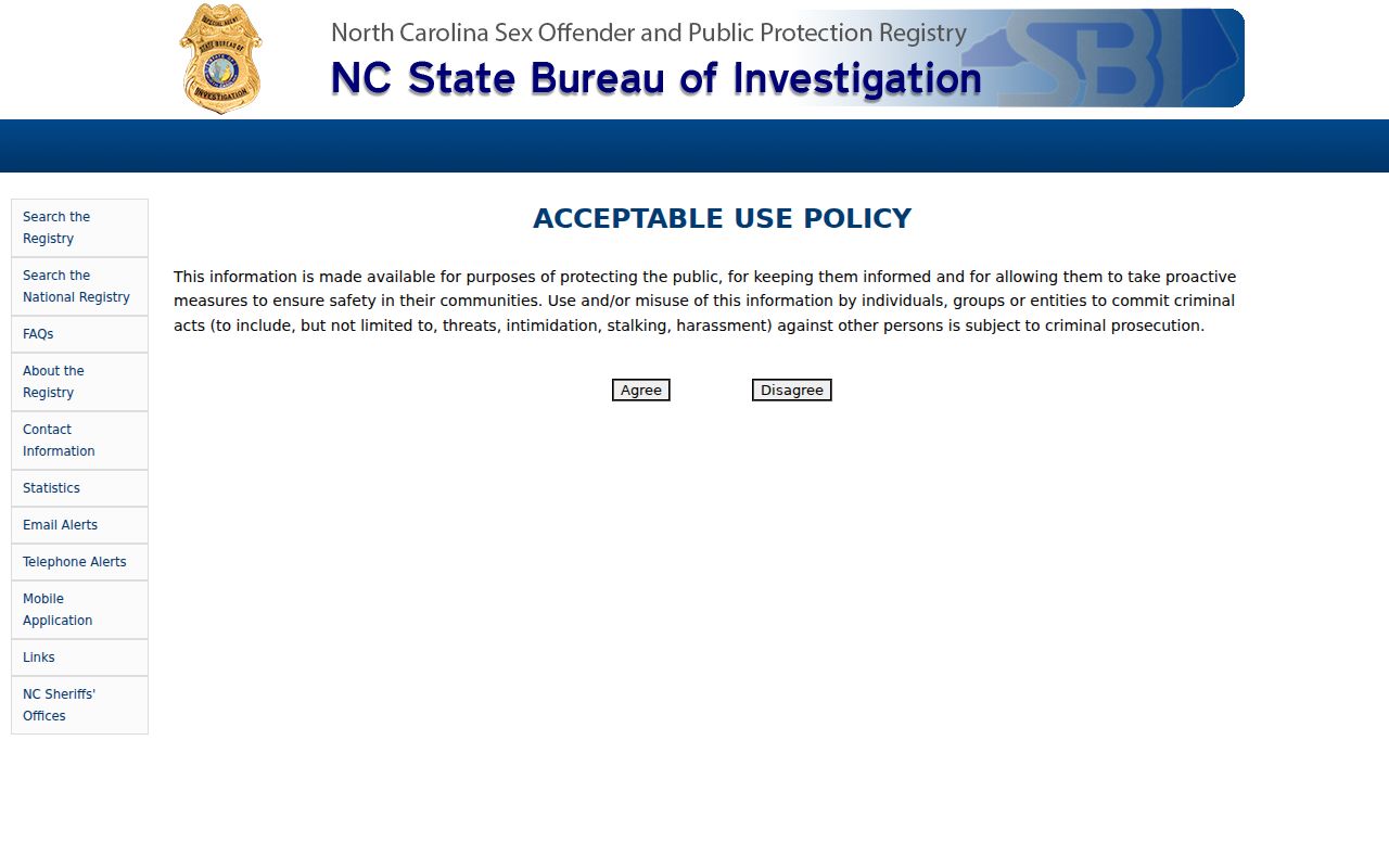 Durham resident lookup reference to the North Carolina sex offender registry