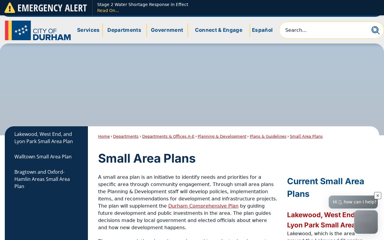Durham ZIP code directory small area plans